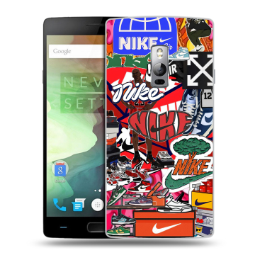 Пластиковый чехол на OnePlus 2 с принтом Найк Nike яркий Пластиковый чехол на OnePlus 2 с принтом Найк Nike яркий
