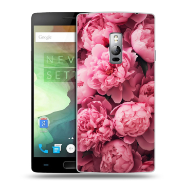 Пластиковый чехол на OnePlus 2 с принтом цветы пионы Пластиковый чехол на OnePlus 2 с принтом цветы пионы