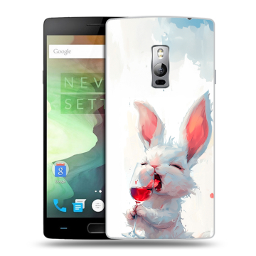 Пластиковый чехол на OnePlus 2 с принтом кролик зайчик Пластиковый чехол на OnePlus 2 с принтом кролик зайчик