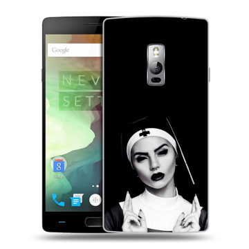 Пластиковый чехол на OnePlus 2 с принтом монашка Пластиковый чехол на OnePlus 2 с принтом монашка