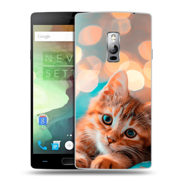 Пластиковый чехол на OnePlus 2 с принтом котик Пластиковый чехол на OnePlus 2 с принтом котик