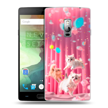 Пластиковый чехол на OnePlus 2 с принтом милые котики