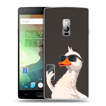 Пластиковый чехол на OnePlus 2 с принтом утка в очках Пластиковый чехол на OnePlus 2 с принтом утка в очках