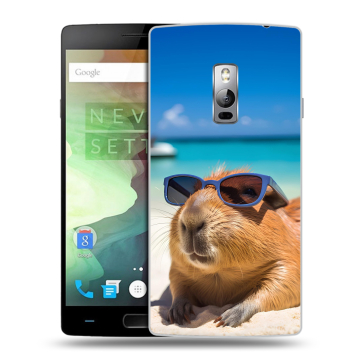 Пластиковый чехол на OnePlus 2 с принтом Капибара Пластиковый чехол на OnePlus 2 с принтом Капибара