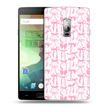 Пластиковый чехол на OnePlus 2 с принтом Розовые бантики