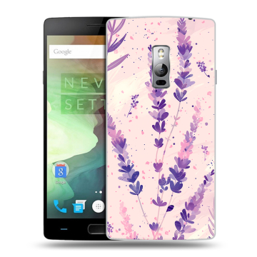 Пластиковый чехол на OnePlus 2 с принтом цветы лаванда Пластиковый чехол на OnePlus 2 с принтом цветы лаванда