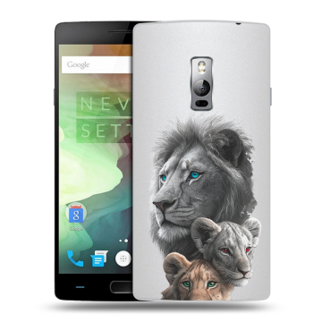 Пластиковый чехол на OnePlus 2 с принтом Львы