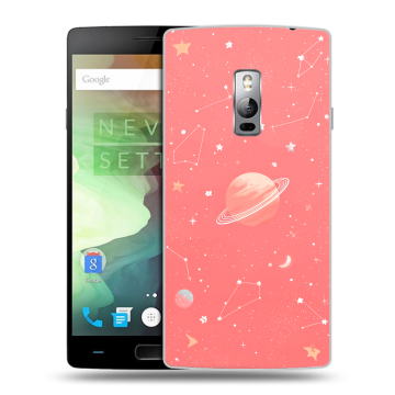 Пластиковый чехол на OnePlus 2 с принтом Розовый космос