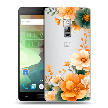 Пластиковый чехол на OnePlus 2 с принтом Цветы принт