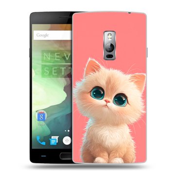 Пластиковый чехол на OnePlus 2 с принтом Розовый котенок