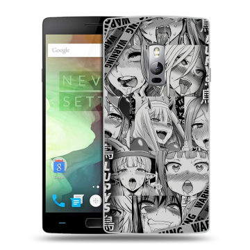 Пластиковый чехол на OnePlus 2 с принтом Ahegao Ахегао Аниме