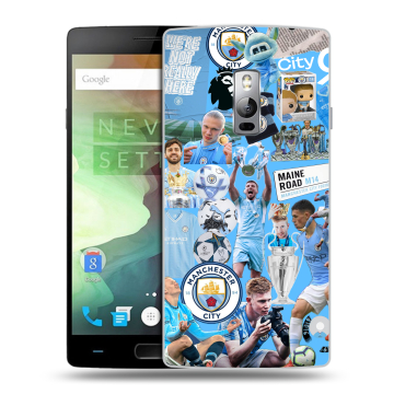 Пластиковый чехол на OnePlus 2 с принтом Man City Манчестер Сити