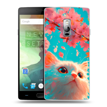 Пластиковый чехол на OnePlus 2 с принтом Красивый кот