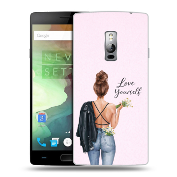 Пластиковый чехол на OnePlus 2 с принтом женский Пластиковый чехол на OnePlus 2 с принтом женский