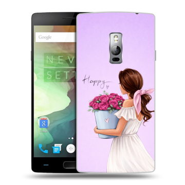 Пластиковый чехол на OnePlus 2 с принтом женский Пластиковый чехол на OnePlus 2 с принтом женский