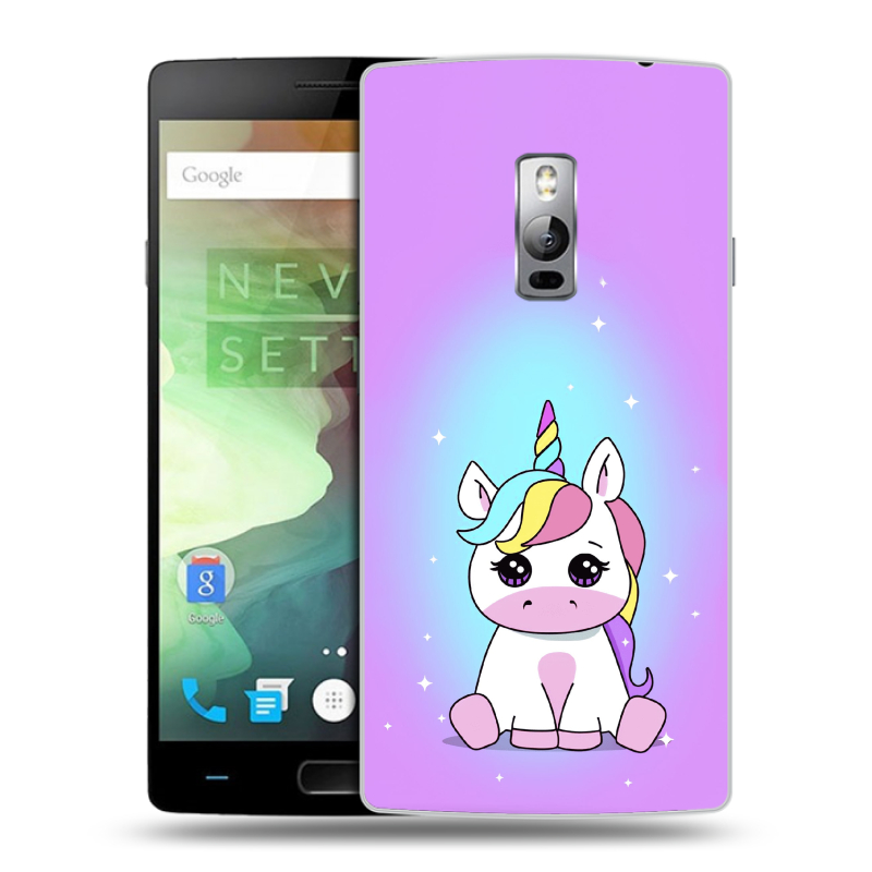 Пластиковый чехол на OnePlus 2 с принтом Единорог Пластиковый чехол на OnePlus 2 с принтом Единорог