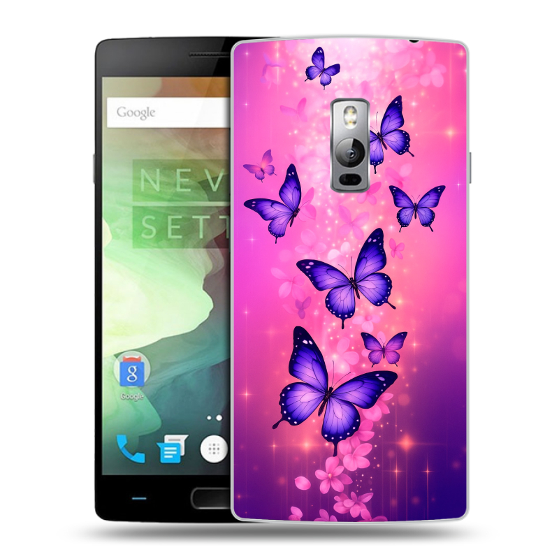 Пластиковый чехол на OnePlus 2 с принтом Бабочки Пластиковый чехол на OnePlus 2 с принтом Бабочки