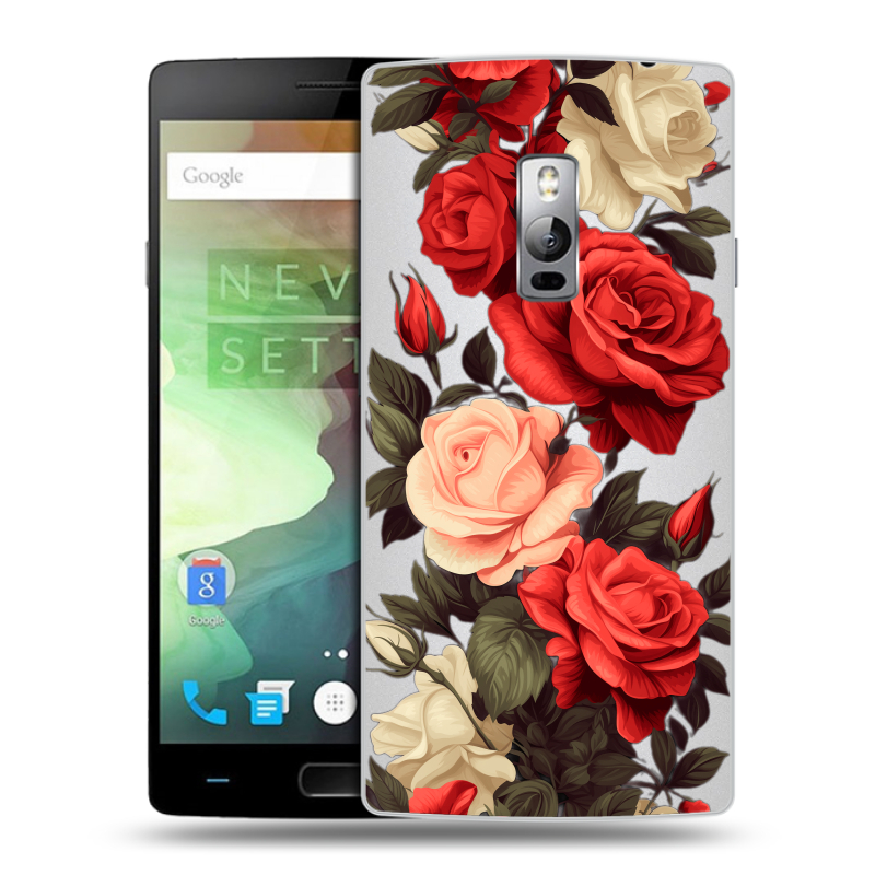 Пластиковый чехол на OnePlus 2 с принтом Розы Пластиковый чехол на OnePlus 2 с принтом Розы