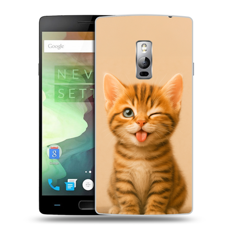 Пластиковый чехол на OnePlus 2 с принтом котенок Пластиковый чехол на OnePlus 2 с принтом котенок