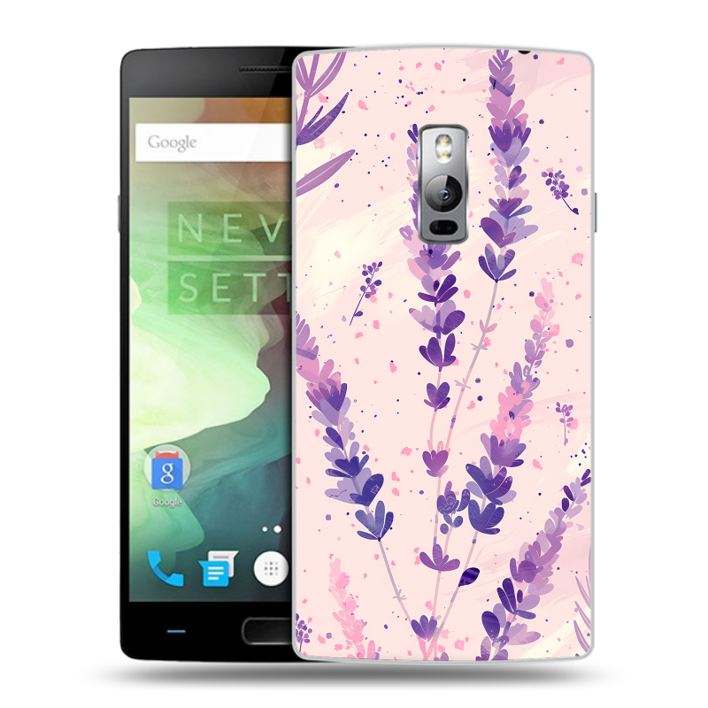 Пластиковый чехол на OnePlus 2 с принтом цветы лаванда Пластиковый чехол на OnePlus 2 с принтом цветы лаванда