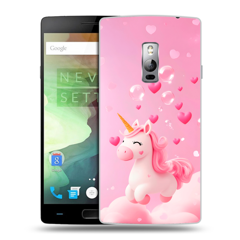 Пластиковый чехол на OnePlus 2 с принтом Единорог Пластиковый чехол на OnePlus 2 с принтом Единорог