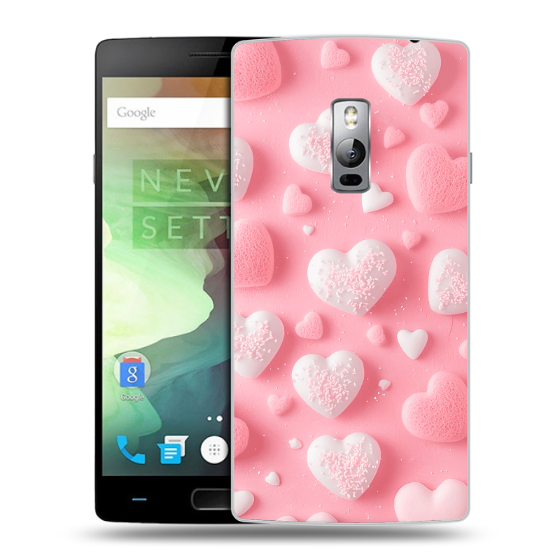 Пластиковый чехол на OnePlus 2 с принтом Сердечки Пластиковый чехол на OnePlus 2 с принтом Сердечки