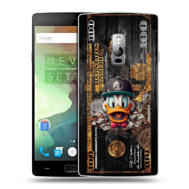 Пластиковый чехол на OnePlus 2 с принтом Дональд Дак Доллар Пластиковый чехол на OnePlus 2 с принтом Дональд Дак Доллар