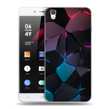 Пластиковый чехол на OnePlus X с принтом Геометрия неона