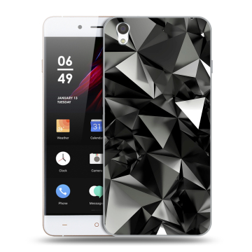 Пластиковый чехол на OnePlus X с принтом Черные кристаллы