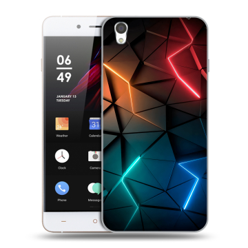 Пластиковый чехол на OnePlus X с принтом Абстракция неон