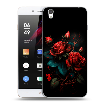 Пластиковый чехол на OnePlus X с принтом Розы красные Пластиковый чехол на OnePlus X с принтом Розы красные