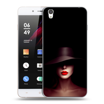 Пластиковый чехол на OnePlus X с принтом Девушка в шляпе Пластиковый чехол на OnePlus X с принтом Девушка в шляпе