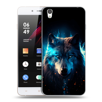 Пластиковый чехол на OnePlus X с принтом Волк ночной Пластиковый чехол на OnePlus X с принтом Волк ночной