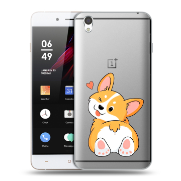 Пластиковый чехол на OnePlus X с принтом Корги Пластиковый чехол на OnePlus X с принтом Корги