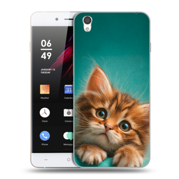 Пластиковый чехол на OnePlus X с принтом котенок Пластиковый чехол на OnePlus X с принтом котенок