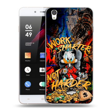 Пластиковый чехол на OnePlus X с принтом Дональд Дак Деньги Пластиковый чехол на OnePlus X с принтом Дональд Дак Деньги