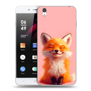 Пластиковый чехол на OnePlus X с принтом милая лиса Пластиковый чехол на OnePlus X с принтом милая лиса