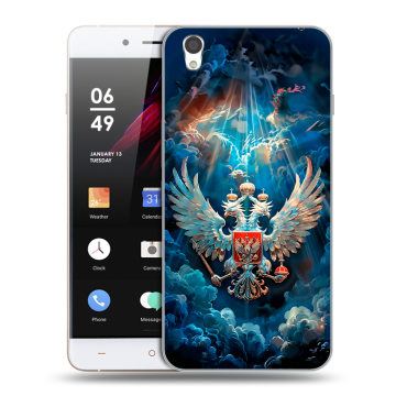 Пластиковый чехол на OnePlus X с принтом Герб флаг России Пластиковый чехол на OnePlus X с принтом Герб флаг России
