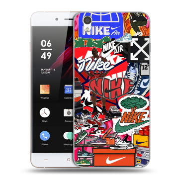 Пластиковый чехол на OnePlus X с принтом Найк Nike яркий Пластиковый чехол на OnePlus X с принтом Найк Nike яркий
