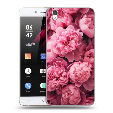 Пластиковый чехол на OnePlus X с принтом цветы пионы Пластиковый чехол на OnePlus X с принтом цветы пионы
