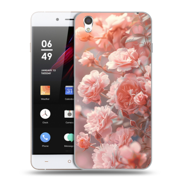Пластиковый чехол на OnePlus X с принтом Розовые розы Пластиковый чехол на OnePlus X с принтом Розовые розы