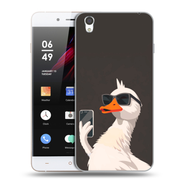 Пластиковый чехол на OnePlus X с принтом утка в очках Пластиковый чехол на OnePlus X с принтом утка в очках