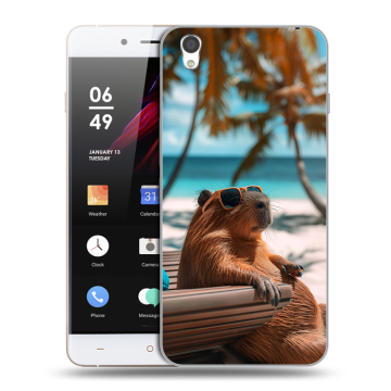 Пластиковый чехол на OnePlus X с принтом Капибара Пластиковый чехол на OnePlus X с принтом Капибара