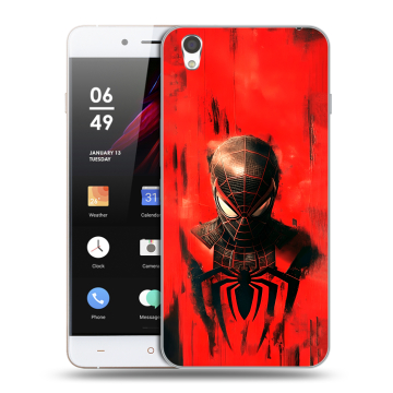 Пластиковый чехол на OnePlus X с принтом человек паук spiderman Пластиковый чехол на OnePlus X с принтом человек паук spiderman