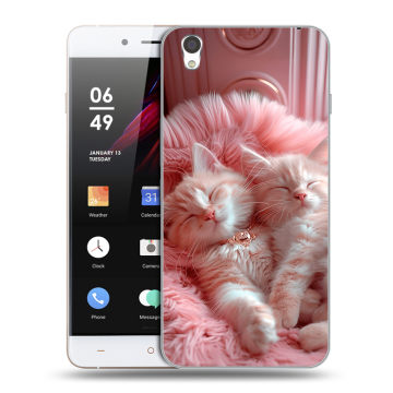Пластиковый чехол на OnePlus X с принтом котята котики