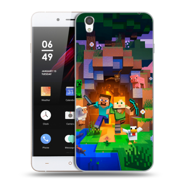 Пластиковый чехол на OnePlus X с принтом Майнкрафт Minecraft