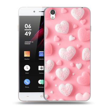 Пластиковый чехол на OnePlus X с принтом Сердечки Пластиковый чехол на OnePlus X с принтом Сердечки