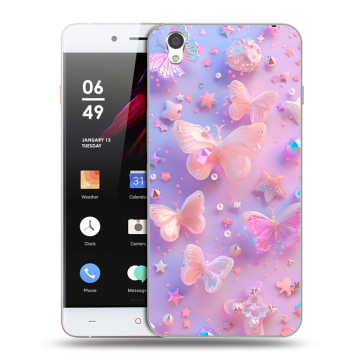 Пластиковый чехол на OnePlus X с принтом Бабочки Пластиковый чехол на OnePlus X с принтом Бабочки
