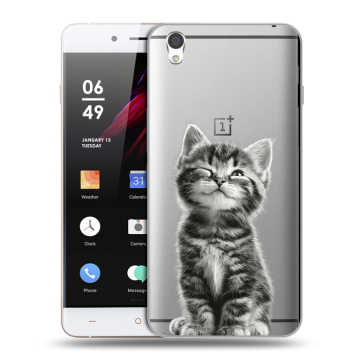 Пластиковый чехол на OnePlus X с принтом Котенок Пластиковый чехол на OnePlus X с принтом Котенок