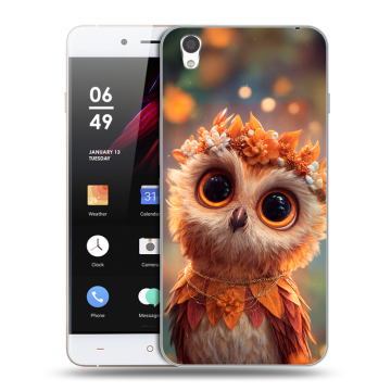 Пластиковый чехол на OnePlus X с принтом Милая сова Пластиковый чехол на OnePlus X с принтом Милая сова